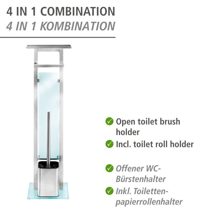 Stand WC-Garnitur Mod. Debar mit Ablage Edelstahl