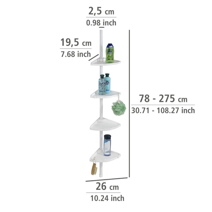 Teleskop Duschecke Compact Weiß