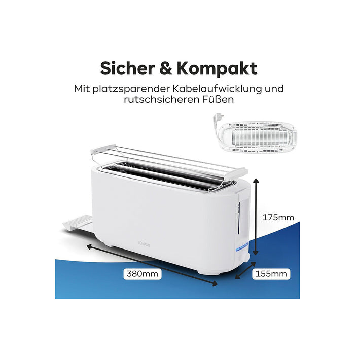 Toaster TA 6070 CB 4-Scheiben 1400W weiß