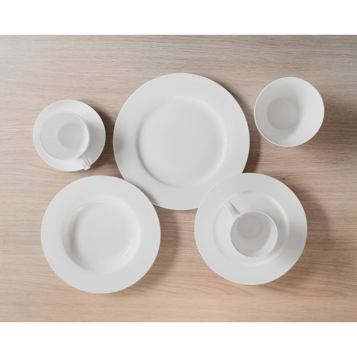 Suppenteller weiß 23cm Bone China