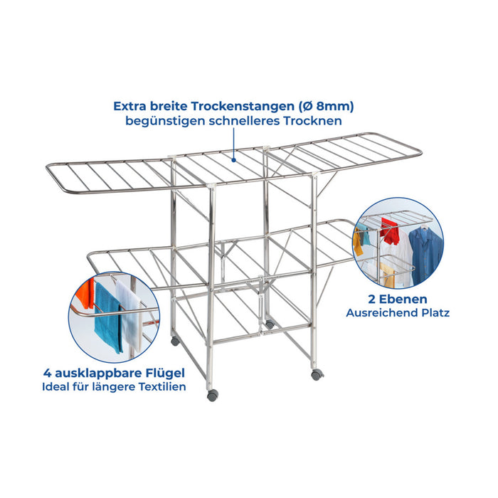 Wäschetrockner Edelstahl MOBIL