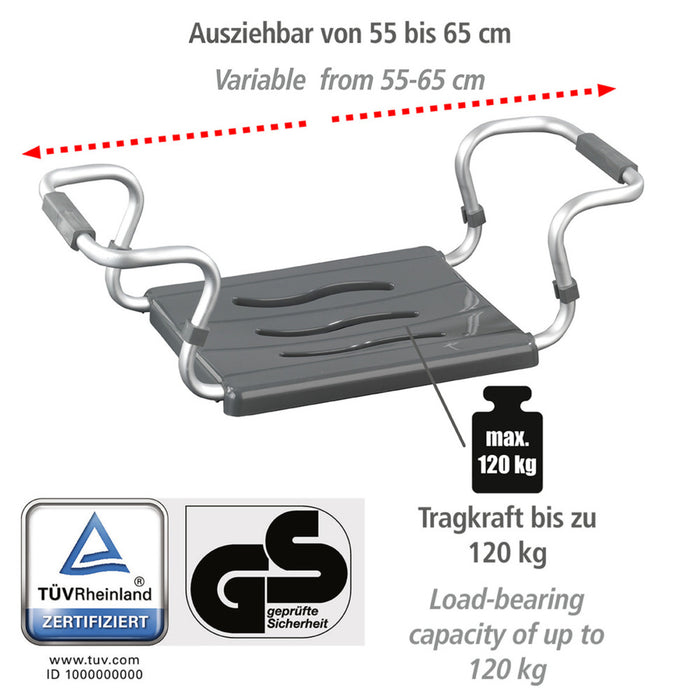 Badewannensitz Secura Silber