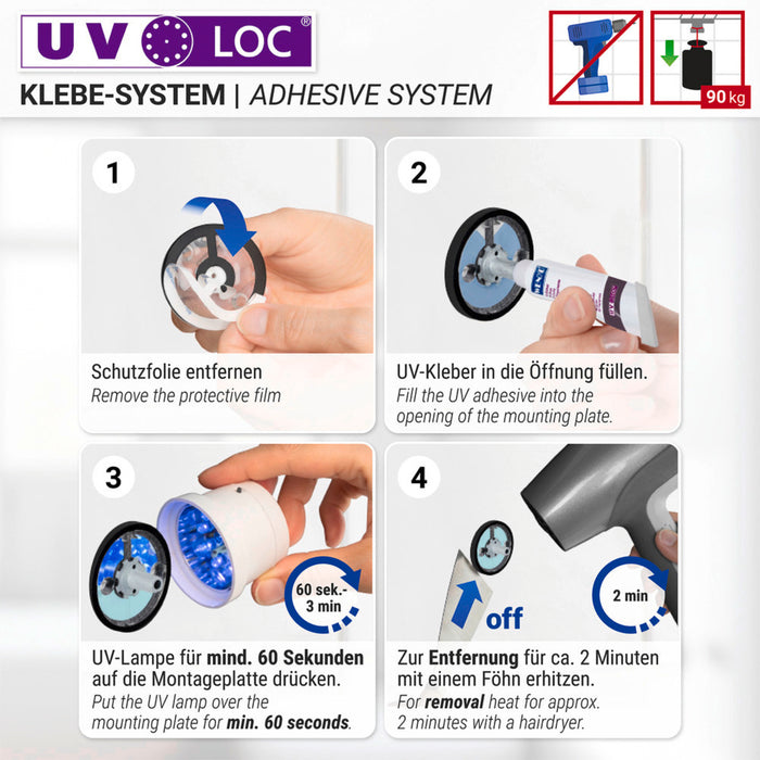 UV-Loc® Badetuchstange Uno Udine 40 cm