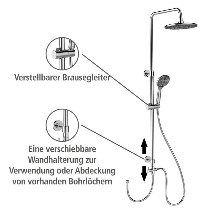 Duschsystem Watersaving Chrom