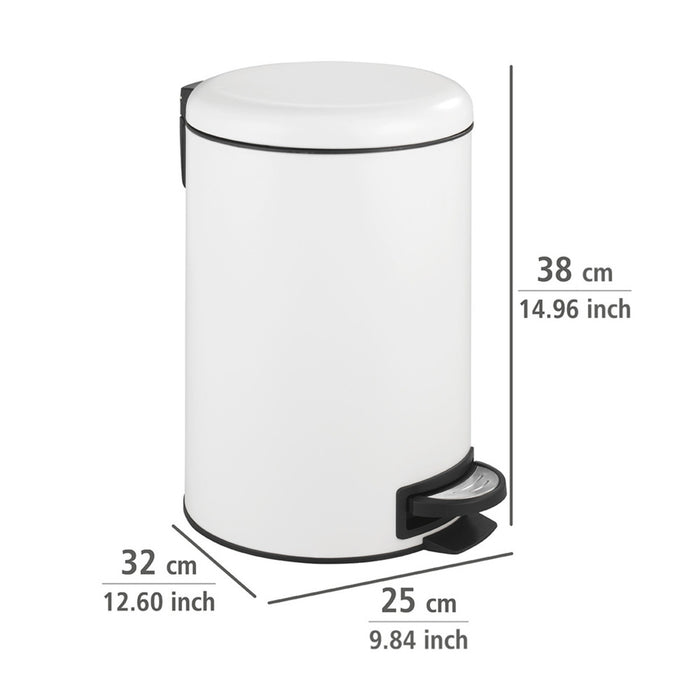 Treteimer Mod. Leman Easy Close Weiß 12 L