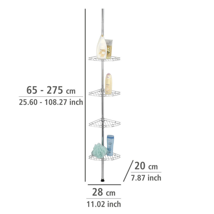 Teleskop-Duschecke Mod. Prea Edelstahl