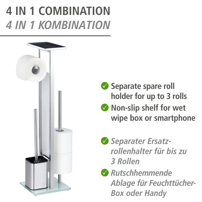 Stand WC-Garnitur Mod. Debar mit Ablage Edelstahl