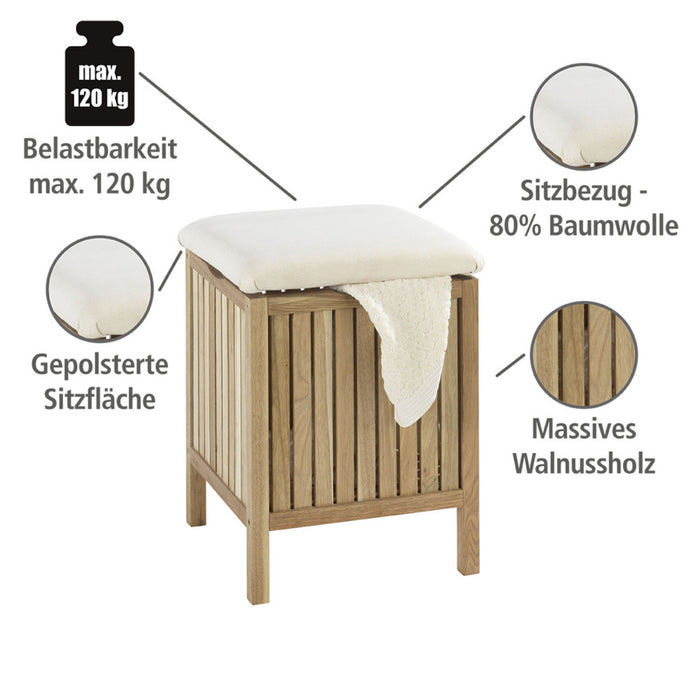 Hocker Norway mit Wäschesammler