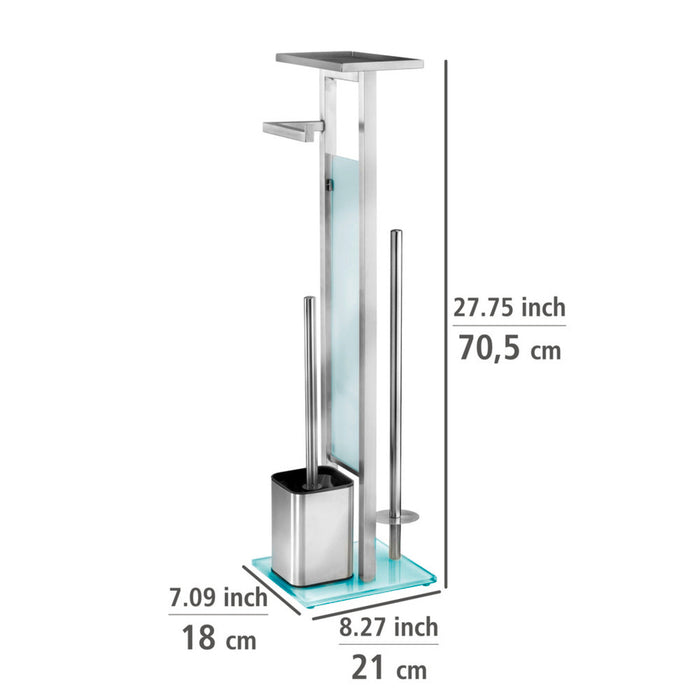 Stand WC-Garnitur Mod. Debar mit Ablage Edelstahl