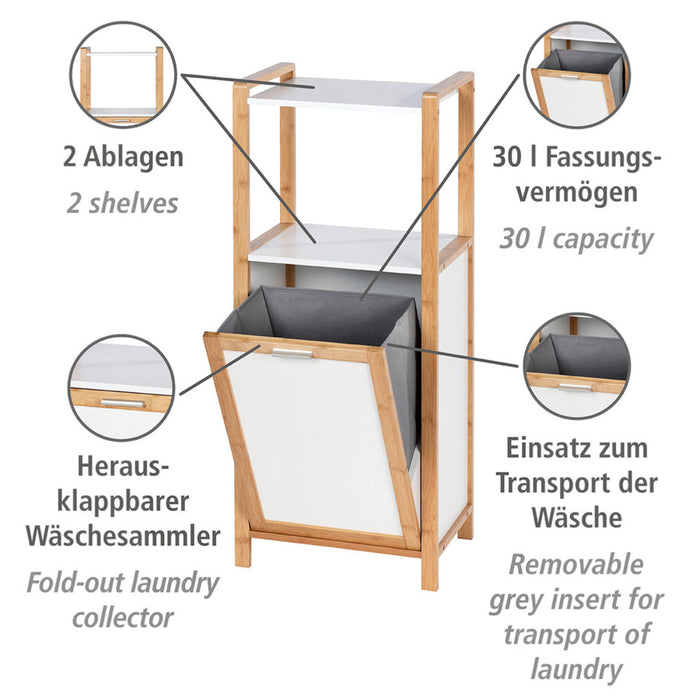 Regal Mod. Finja aus Bambus mit Wäschebox