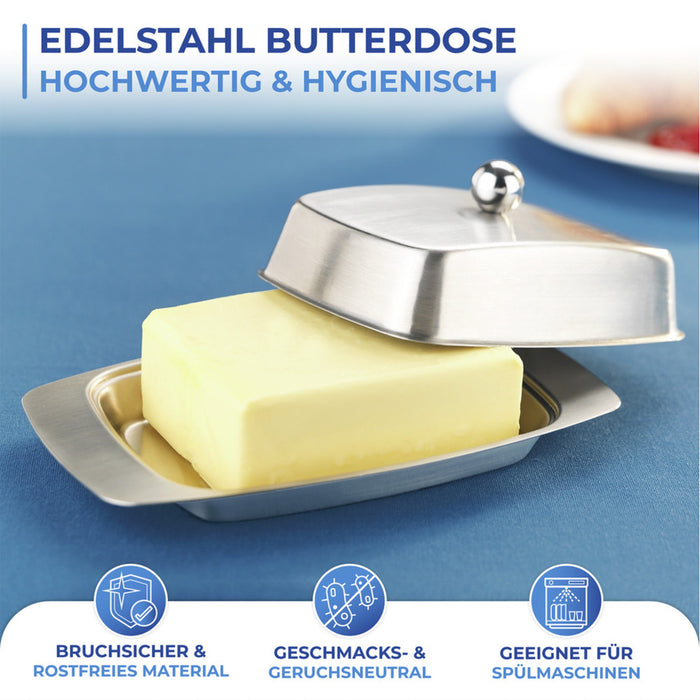 Edelstahl Butterdose