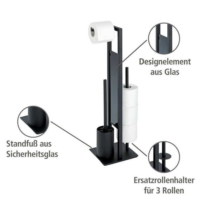 Stand WC-Garnitur Mod. Rivalta Schwarz matt