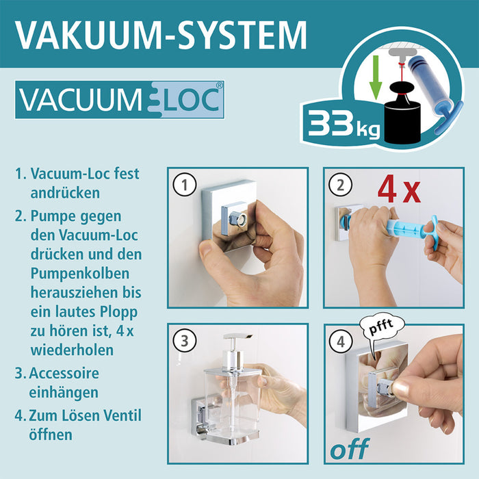 Vacuum-Loc® Handtuchring Quadro Edelstahl