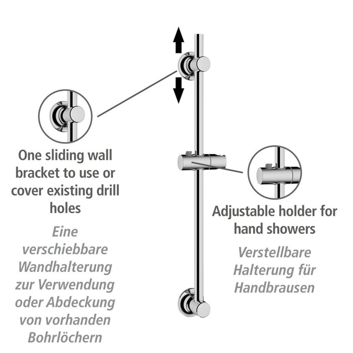 Duschstange ohne Bohren Chrom