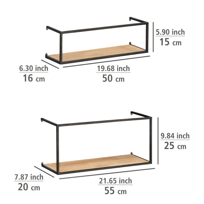 Wandregal Geo, 2er Set