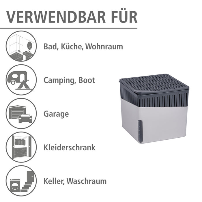 Raumentfeuchter Mod. Cube Grau 1000 g