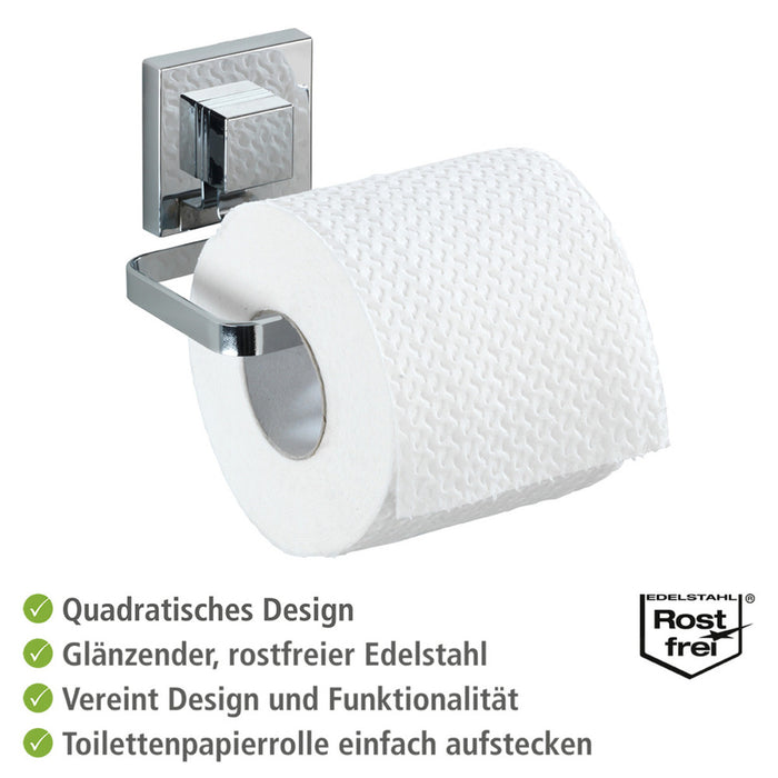 Vacuum-Loc® Toilettenpapierhalter Quadro Edelstahl