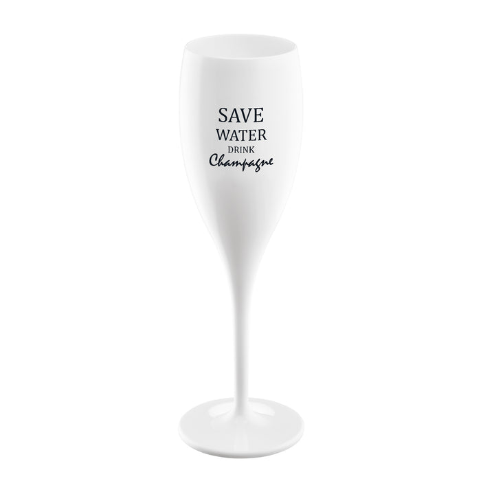 CHEERS NO. 1 SAVE WATER DRINK CHAMPAGNE Superglas 100ml mit Druck