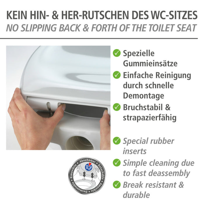 Premium WC-Sitz Ottana Hellgrau