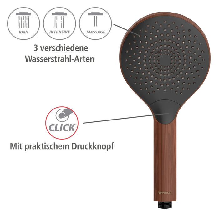 Duschkopf Watersaving Wood