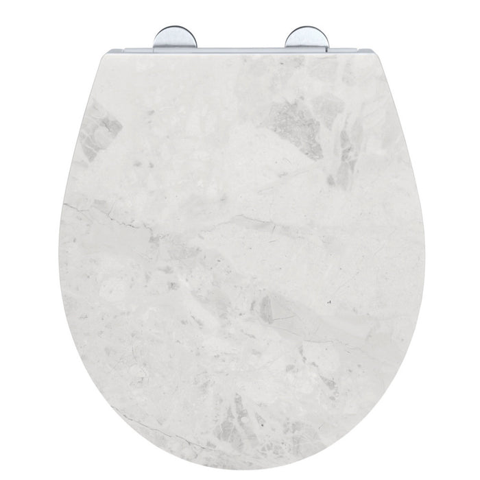 Premium WC-Sitz White Marble mit Relief