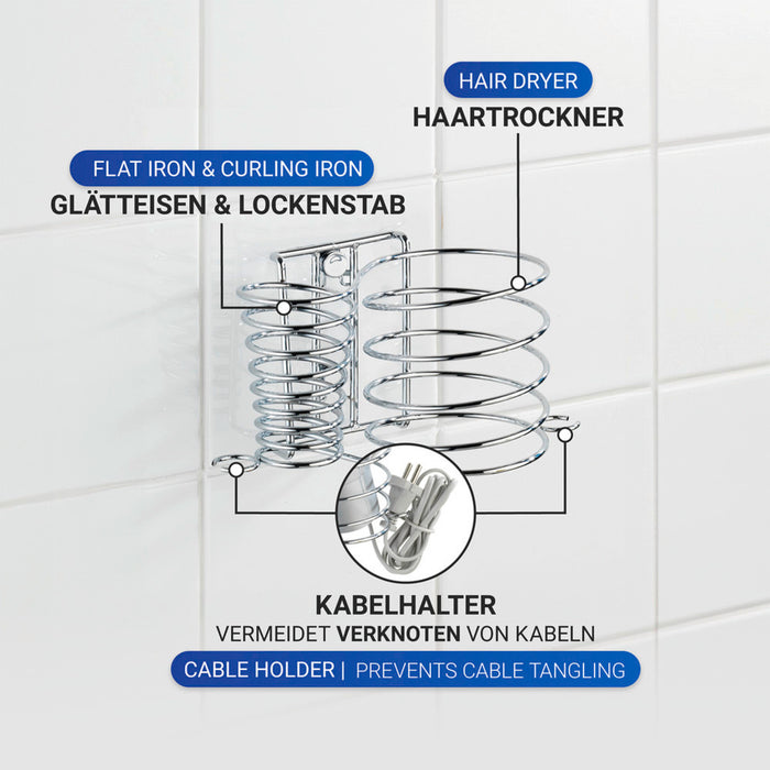 Haartrocknerhalter und Glätteisenhalter Mod. Milano