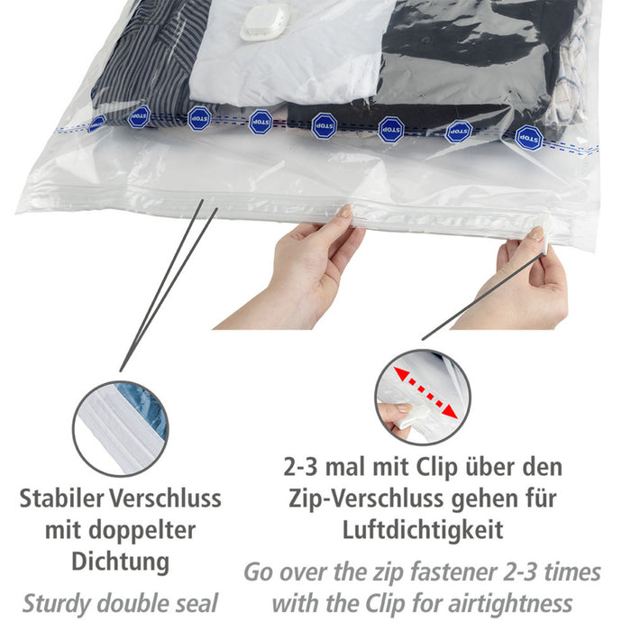 Vakuum Beutel Reise-Set Transparent, 6-teilig