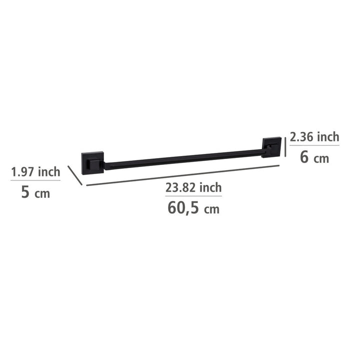 Vacuum-Loc® Badetuchstange Quadro Schwarz