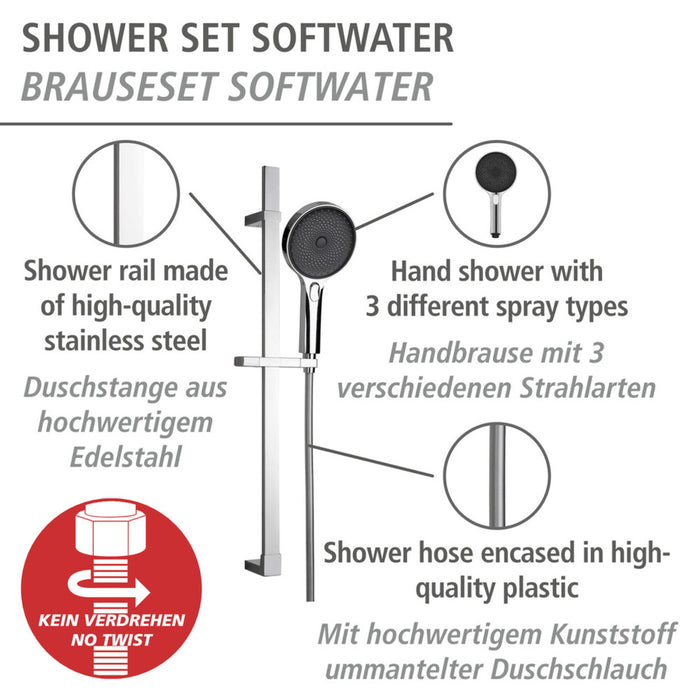 Brauseset Softwater Chrom