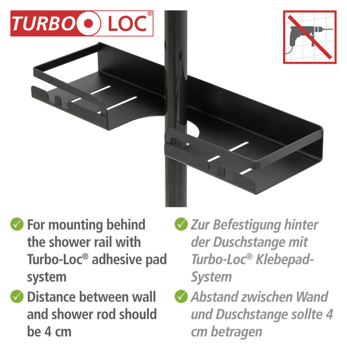 Turbo-Loc® Duschstangencaddy Altarella S, Schwarz