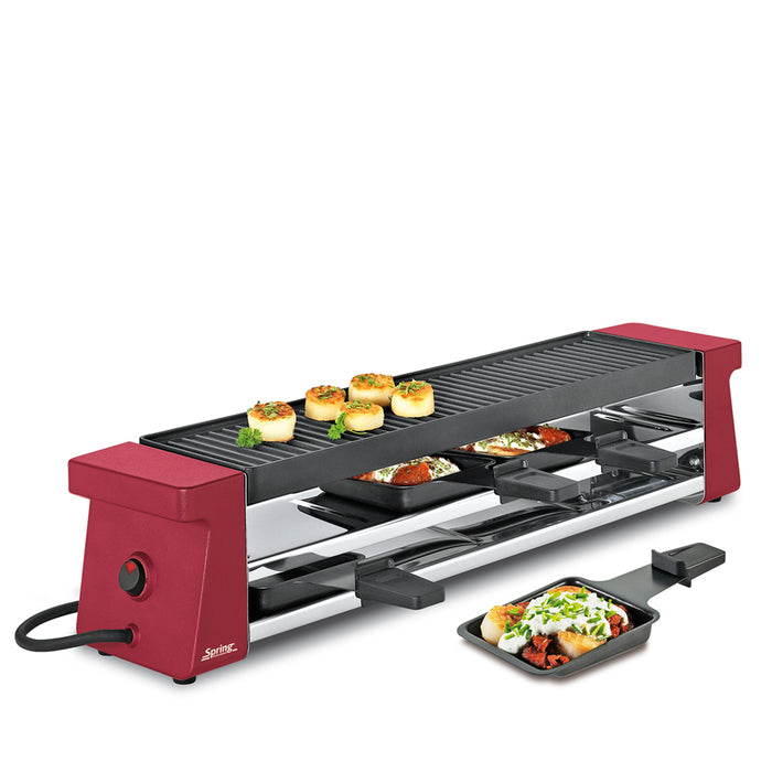 Raclette4 COMPACT, Alugrillplatte rot