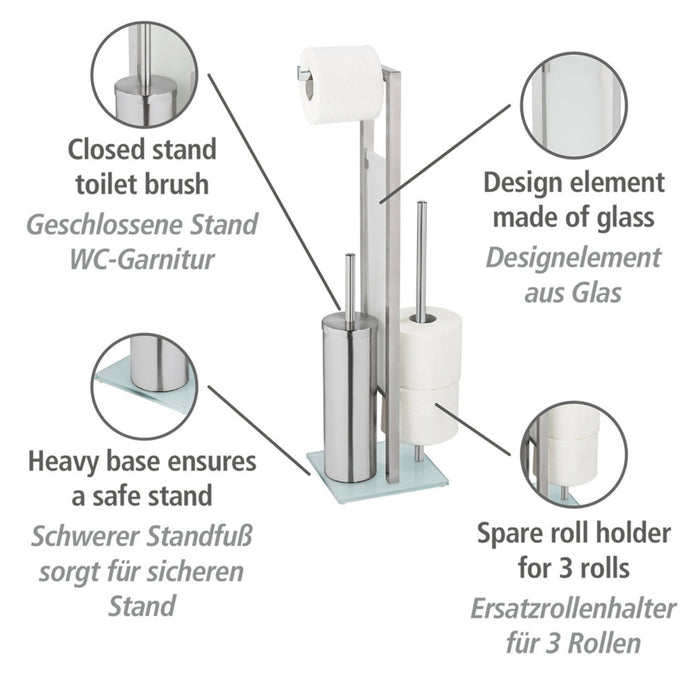 Geschlossene WC-Garnitur Mod. Rivalta Edelstahl