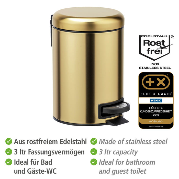 Kosmetik Treteimer Mod. Leman, Gold matt, 3 L