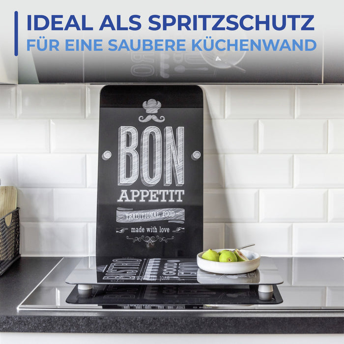 Glasabdeckplatten Universal Bon Appetit, 2er Set