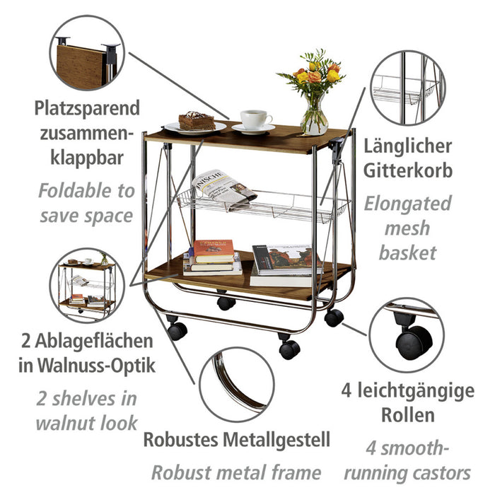 Servierwagen Mod. Dinett Deluxe Walnuss