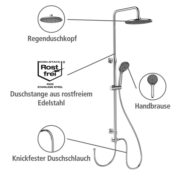 Duschsystem Watersaving Chrom