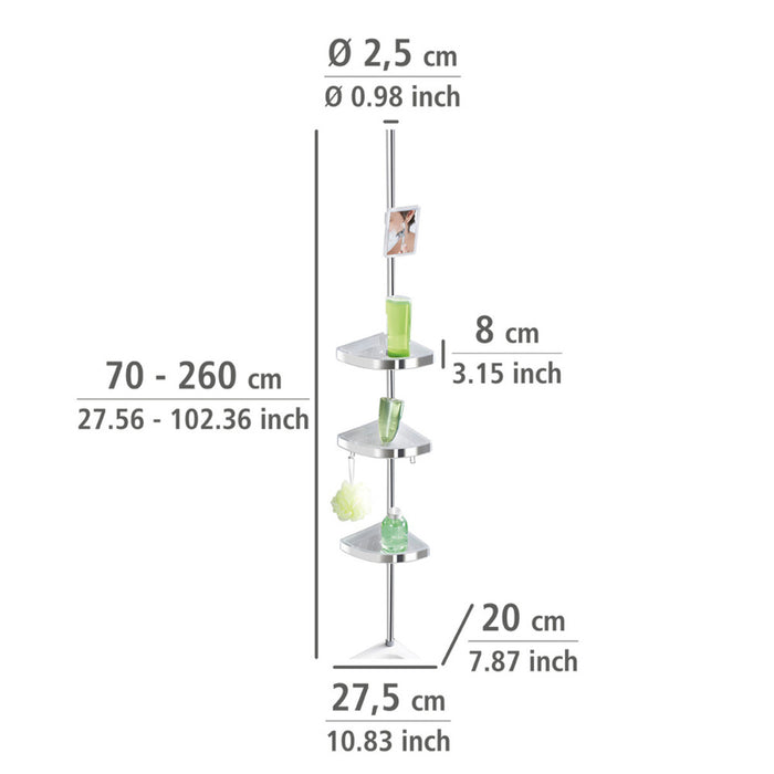 Teleskop Duschecke Premium glänzend