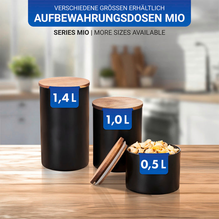 Aufbewahrungsdose Mod. Mio Schwarz 1,0 L