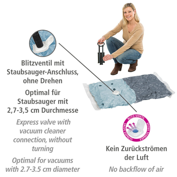 Vakuum Beutel Reise-Set Transparent, 6-teilig