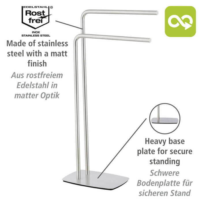 Handtuchständer Mod. Iria, Edelstahl matt