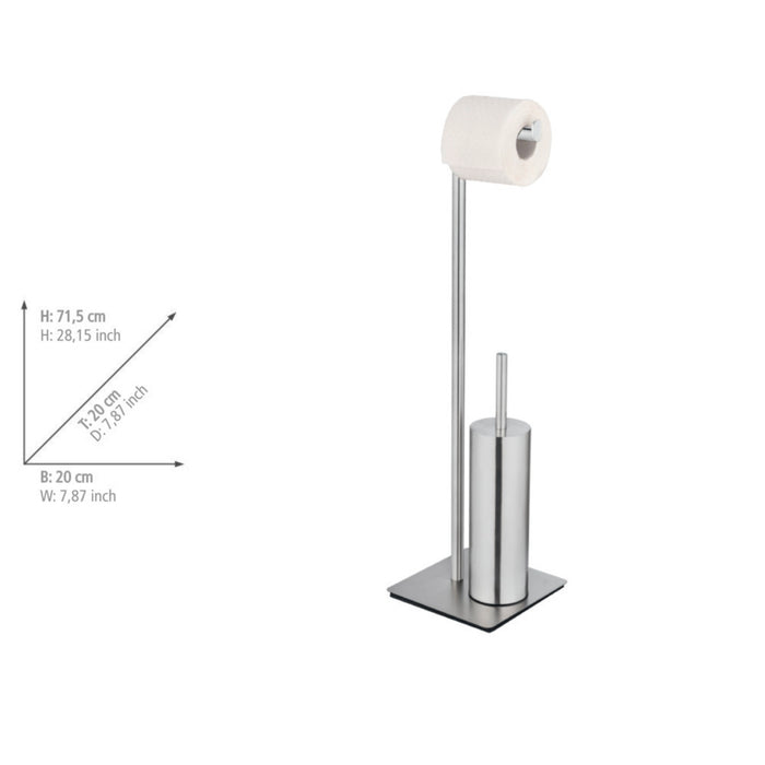 Stand WC-Garnitur Mod. Recco Edelstahl satiniert