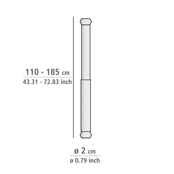 Teleskop-Duschstange Chrom 110 - 185 cm