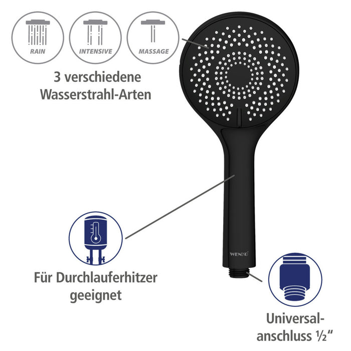 Brauseset Watersaving Schwarz