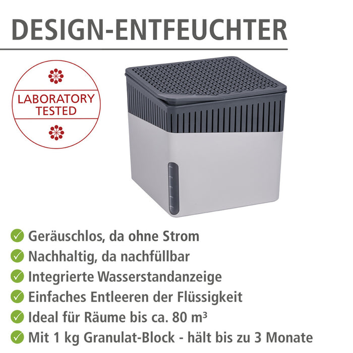 Raumentfeuchter Mod. Cube Grau 1000 g