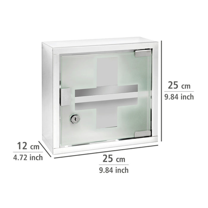 Medikamentenschrank Edelstahl 25 x 25 cm