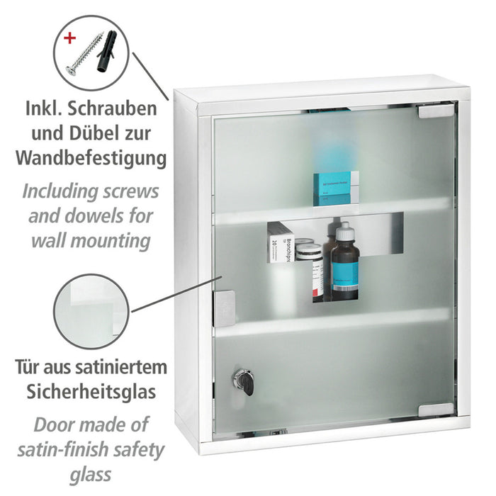 Medikamentenschrank Edelstahl 30 x 40 cm