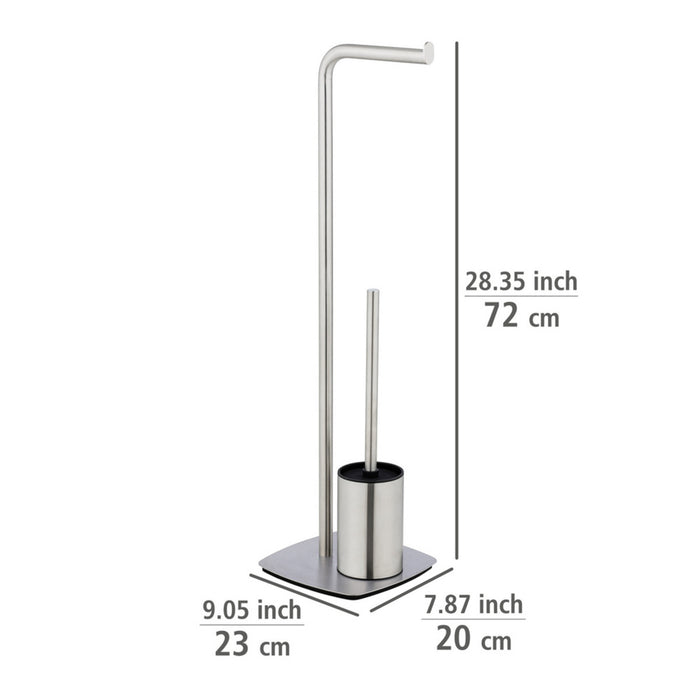 Stand WC-Garnitur Mod. Iria, Edelstahl matt