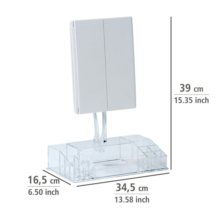 LED-Standspiegel mit Organizer Fanano