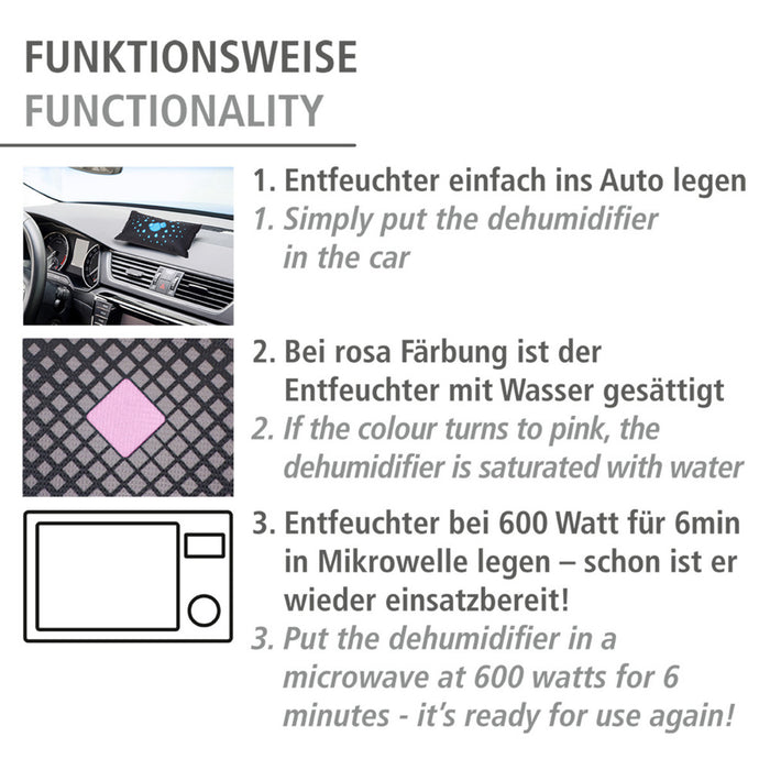 Auto-Entfeuchter mit Indikator 1000 g, 2er Set