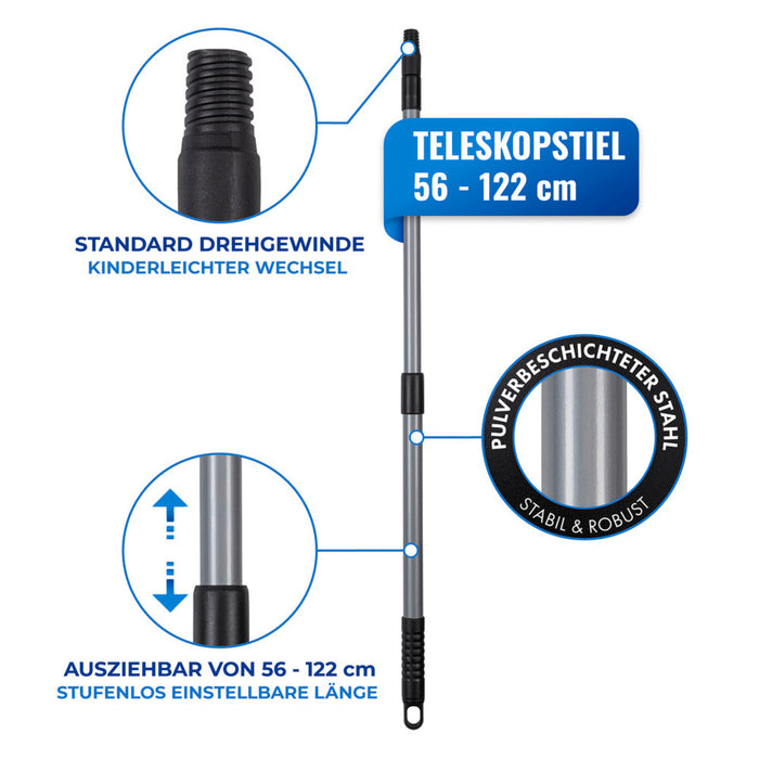 Gartenrechen mit Teleskopstiel